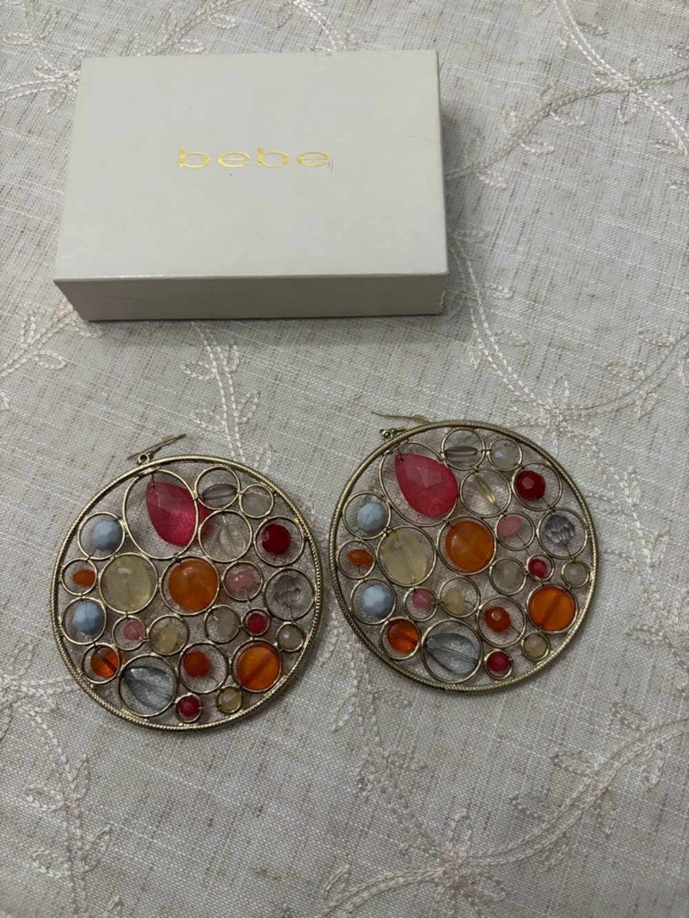 Bebe Large Hoop Earrings
